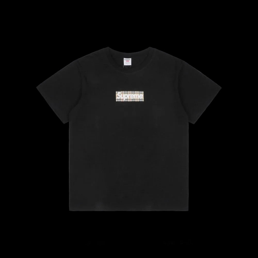Supreme x Burberry Box Logo Tee 'Black'