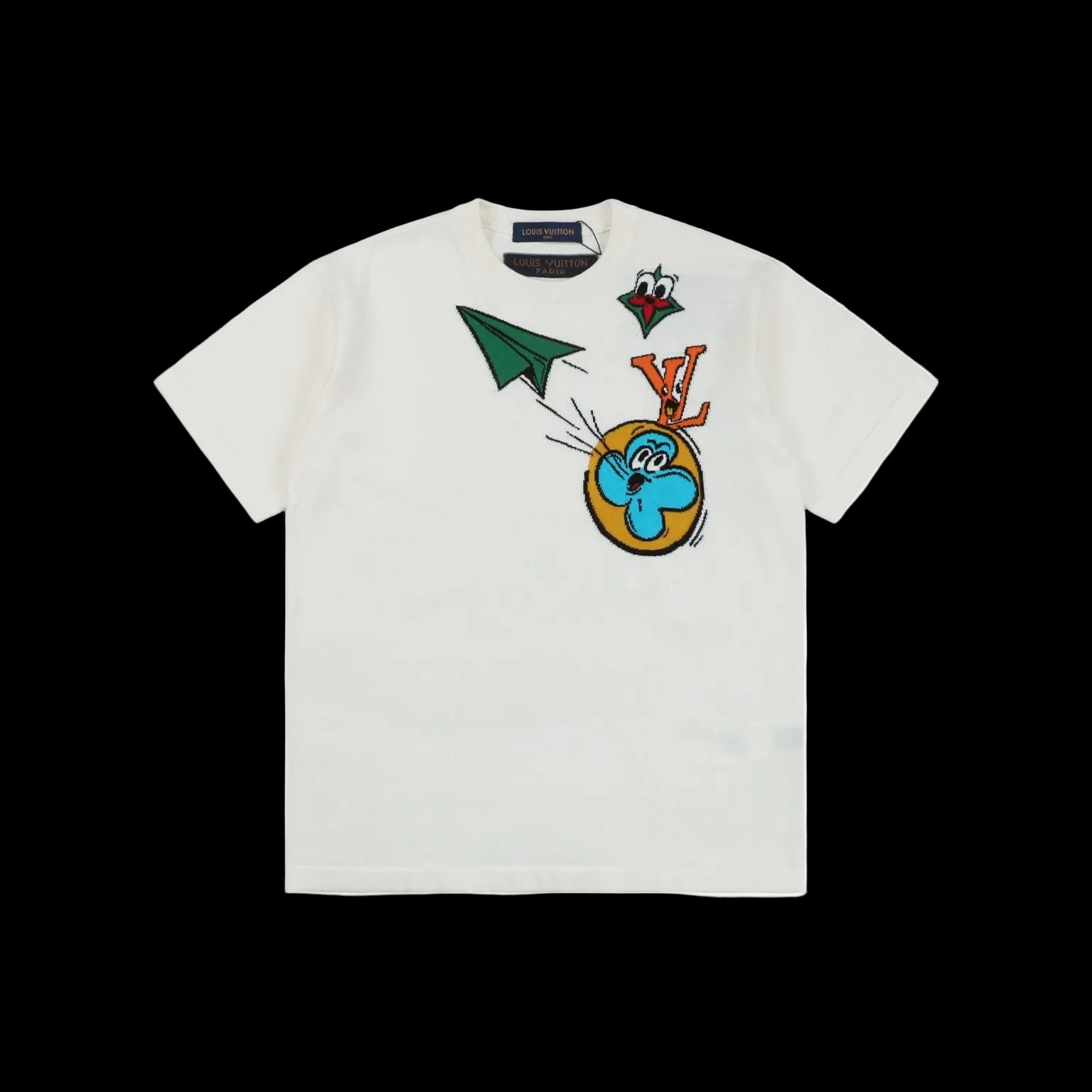 Louis Vuitton Monogram Comics Intarsia Short-sleeved Crewneck Multicolor