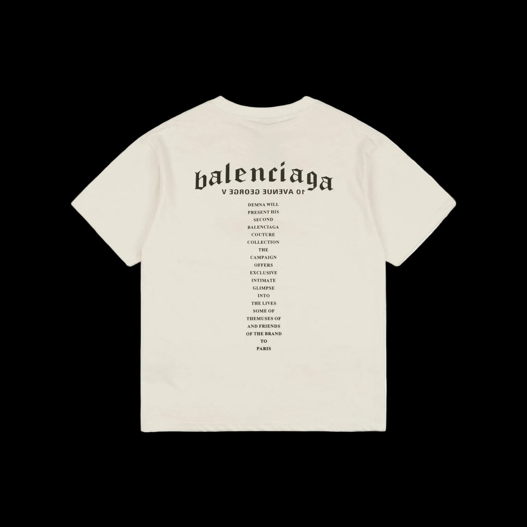 BALENCIAGA BACK MEDIUM FIT T-SHIRT IN CREAM