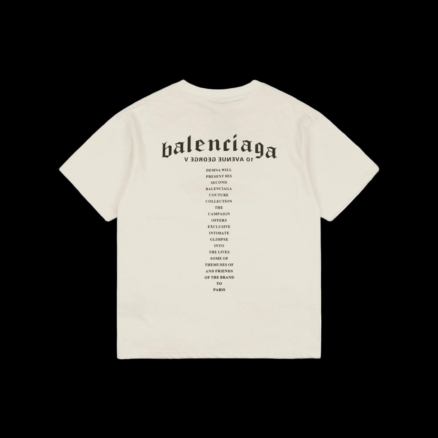 BALENCIAGA BACK MEDIUM FIT T-SHIRT IN CREAM