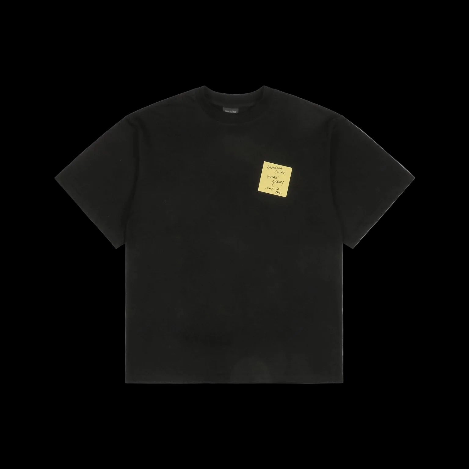 Balenciaga Oversized Post It T-Shirt Black