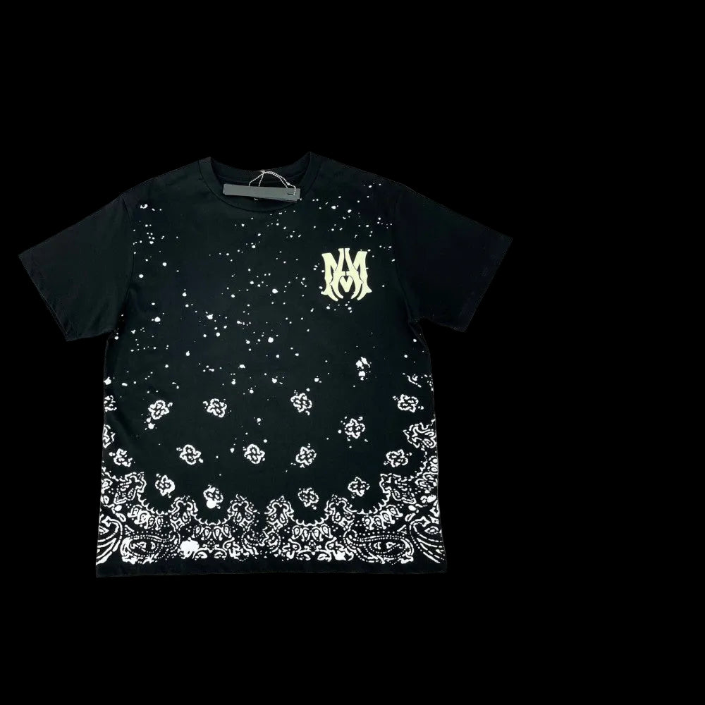 AMIRI Black Bandana Bleach T-Shirt
