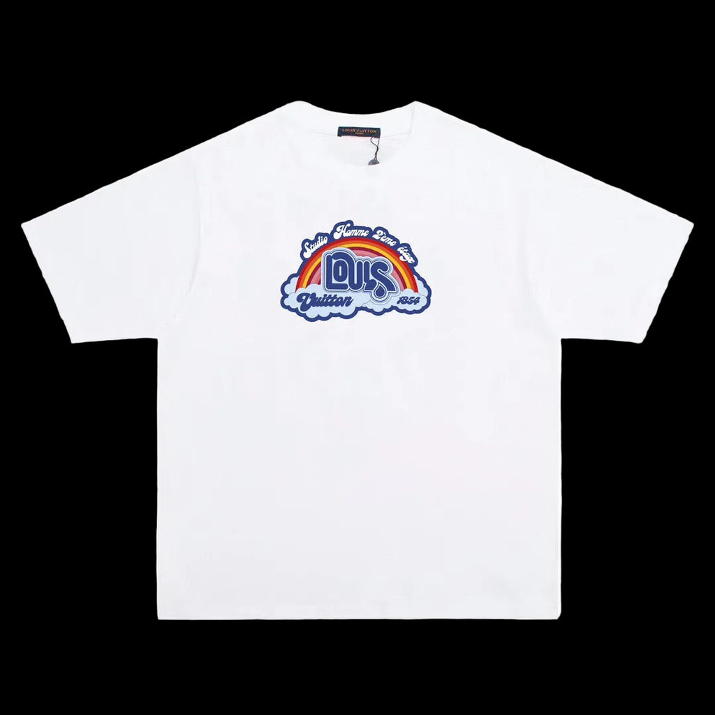 Louis Vuitton Rainbow Print T-shirt White Lechoso