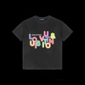 T-shirt with Louis Vuitton print.