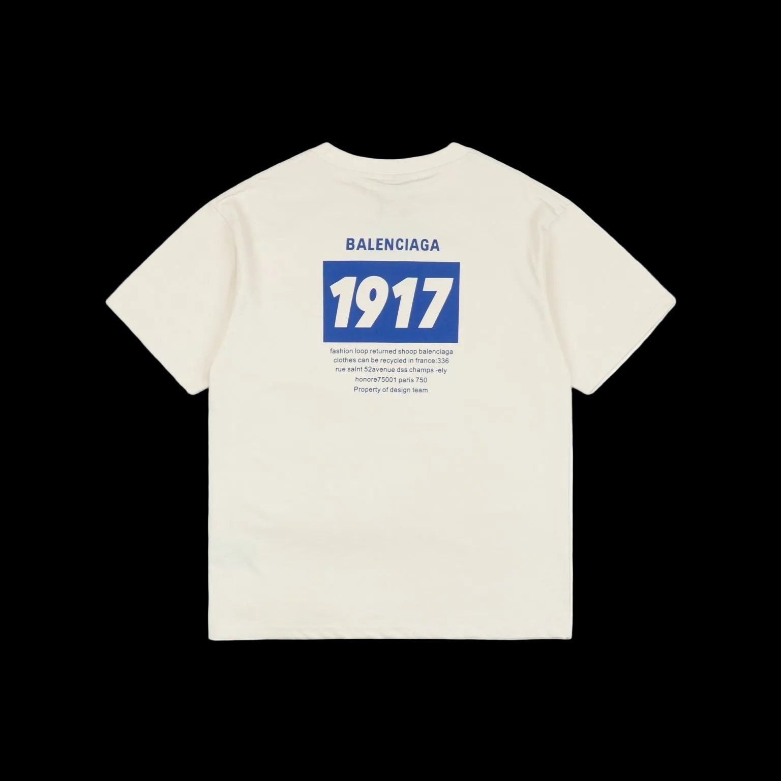 Balenciaga Badge Logo Tee 'Chalky White/Blue'