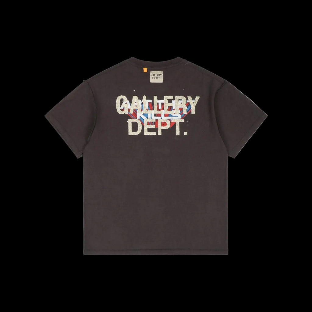 This is a t-shirt with black graphic print Gallery Dept.