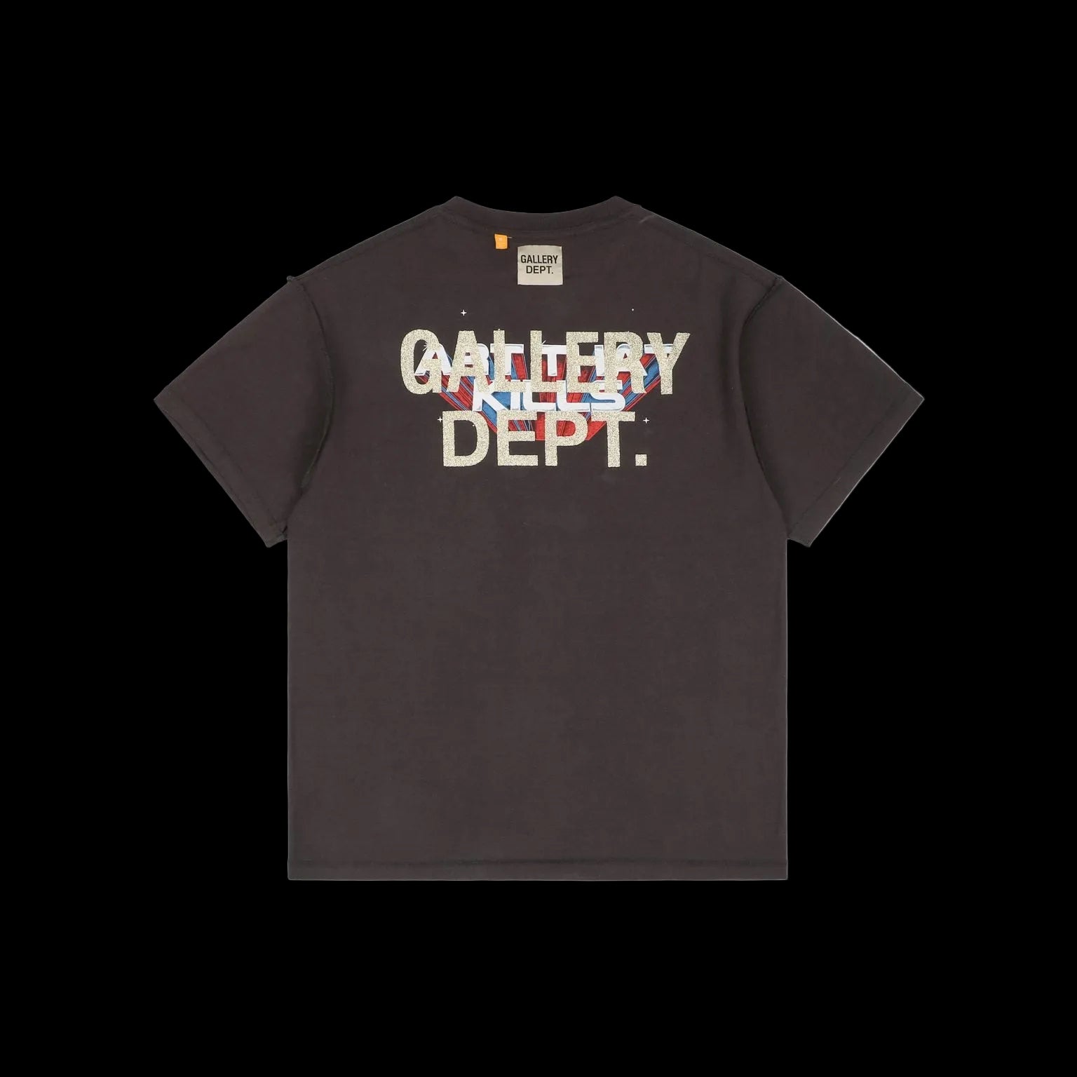 This is a t-shirt with black graphic print Gallery Dept.