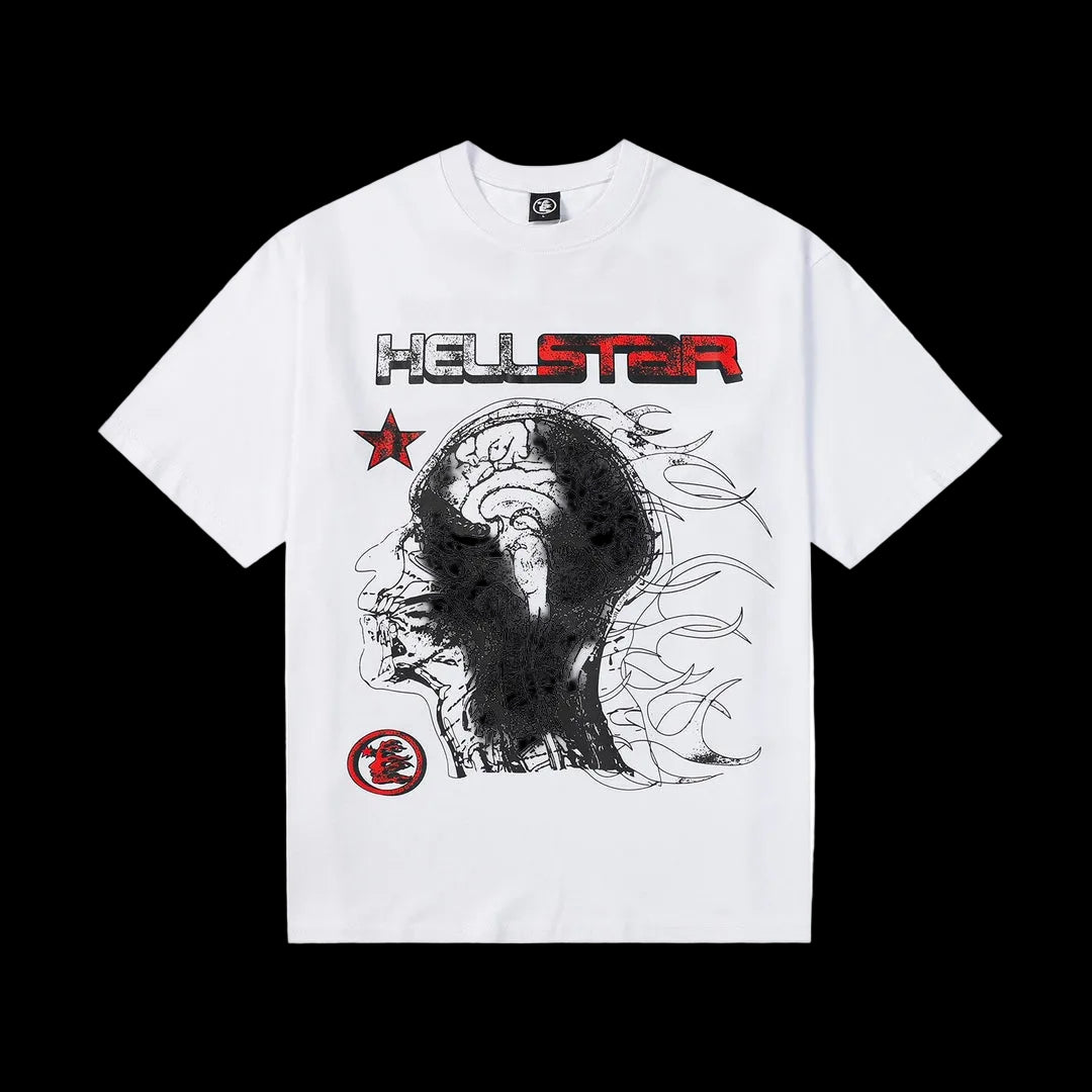 Black and white hellstar T-shirts