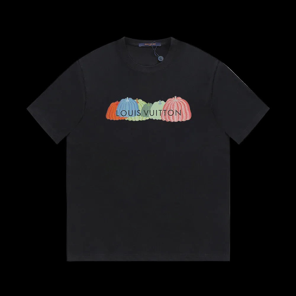 Louis Vuitton classic straw pumpkin pattern letter half-sleeve T-shirt
