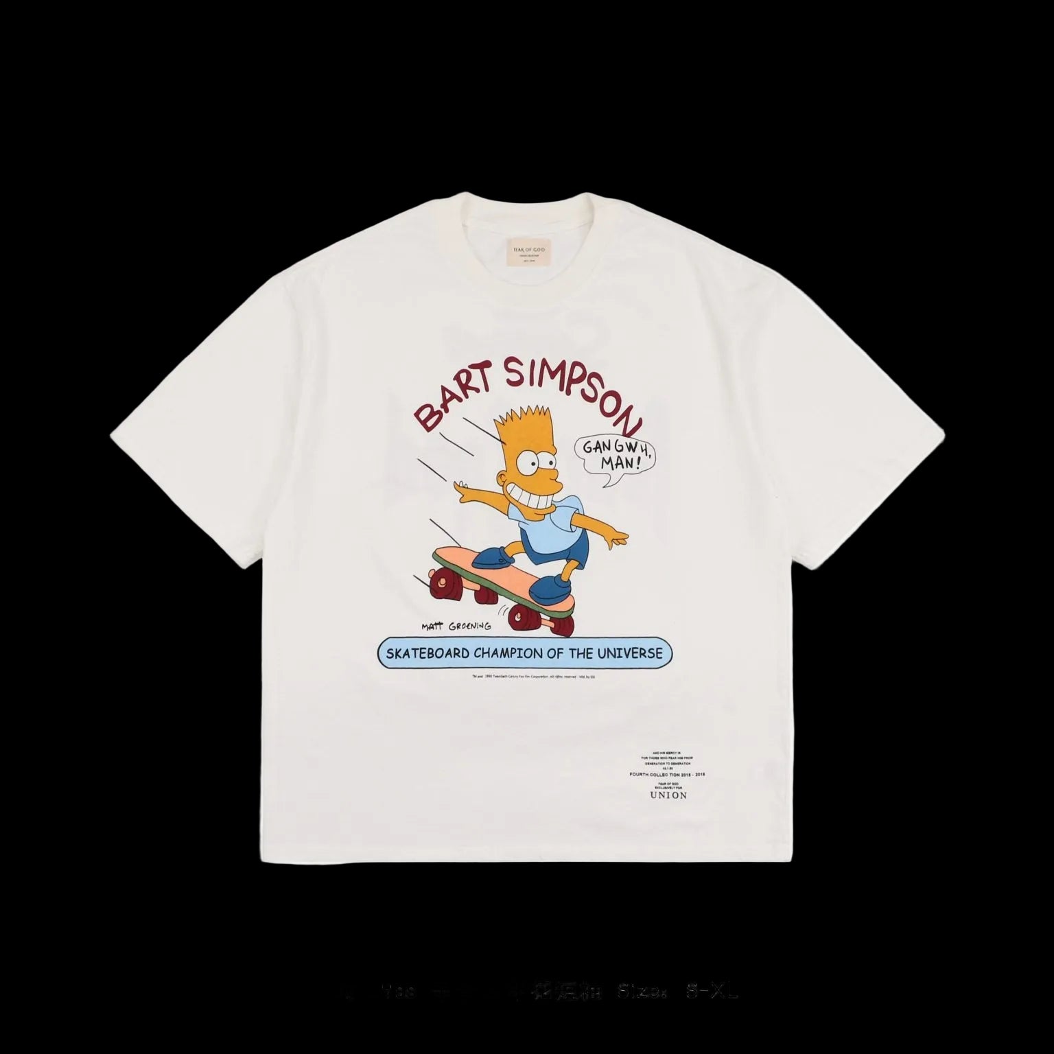 T-SHIRT FEAR OF GOD ESSENTIALS X BART SIMPSON SPRING-SUMMER COLLECTION 2019